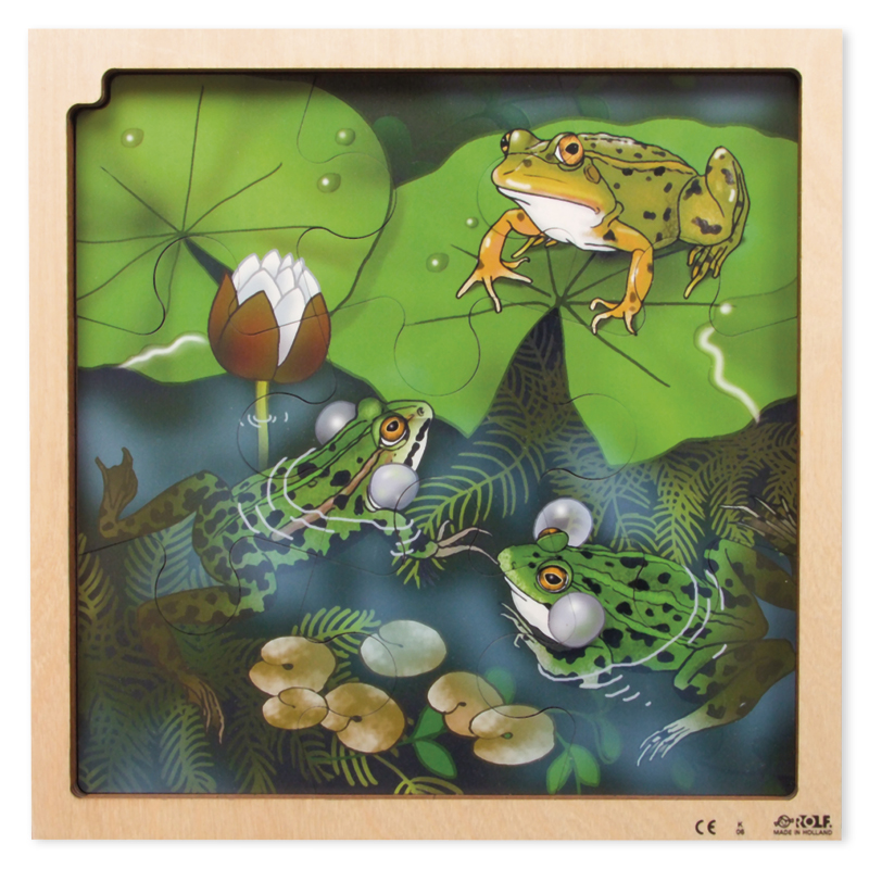 Hagemann Schichten-Puzzle "Frosch" + gratis APP, 86-tlg.