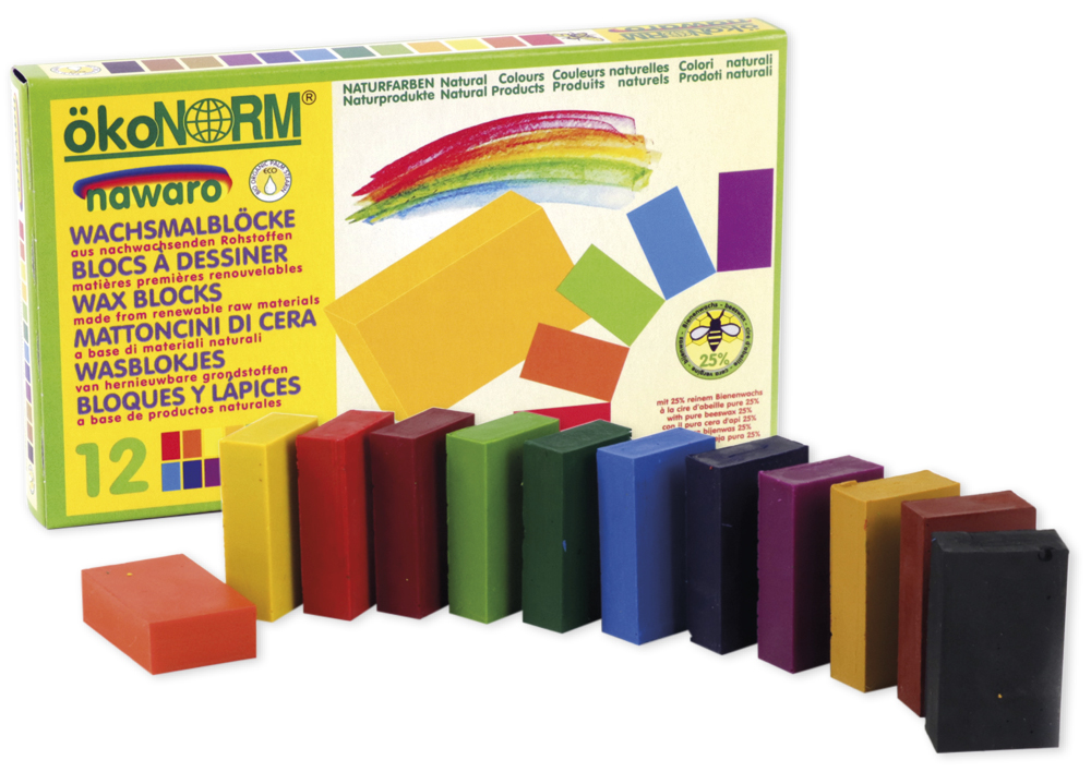 Hagemann Wachsmalblöcke nawaro, 12-tlg.