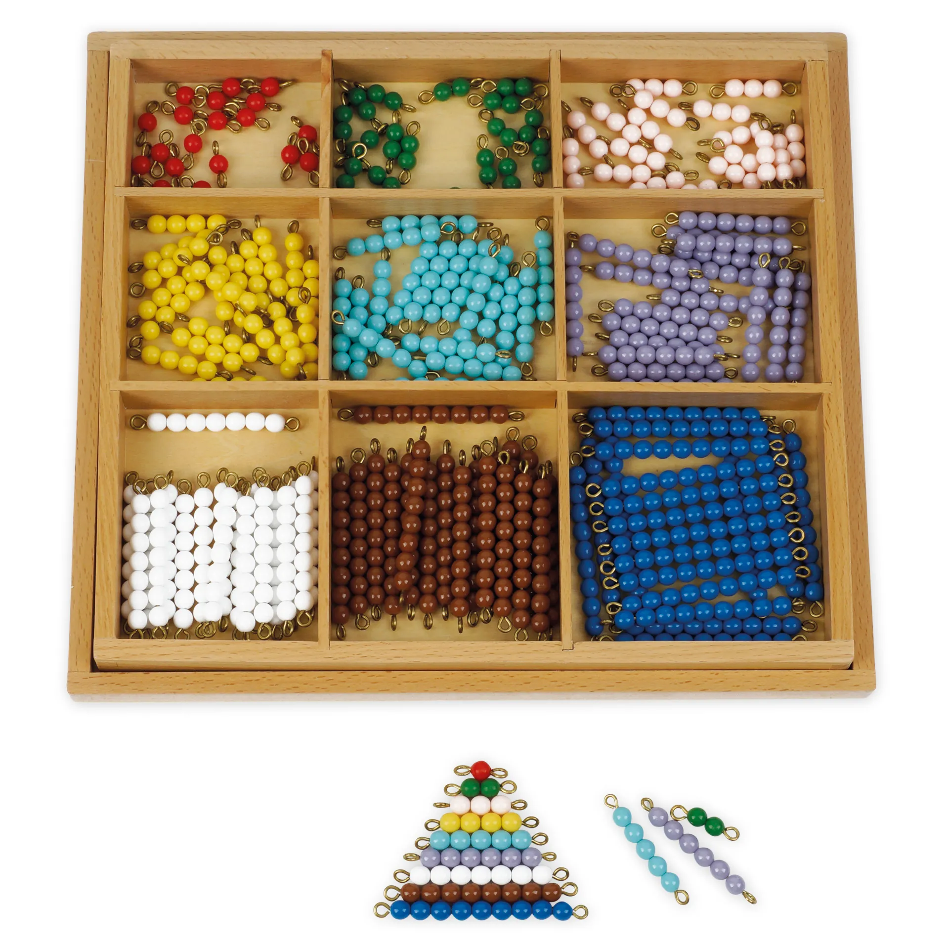 TimeTEX Kasten mit Perlenstäbchen für das Multiplikationsbrett "Montessori Premium"