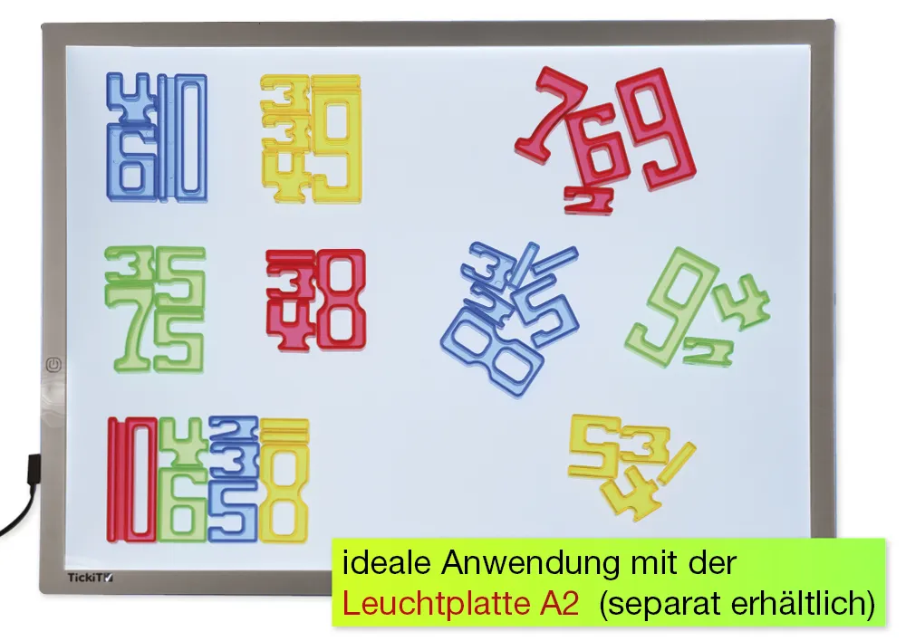 Set med TimeTEX upplysta tornstacknummer "Tal på Tal", 140 st.