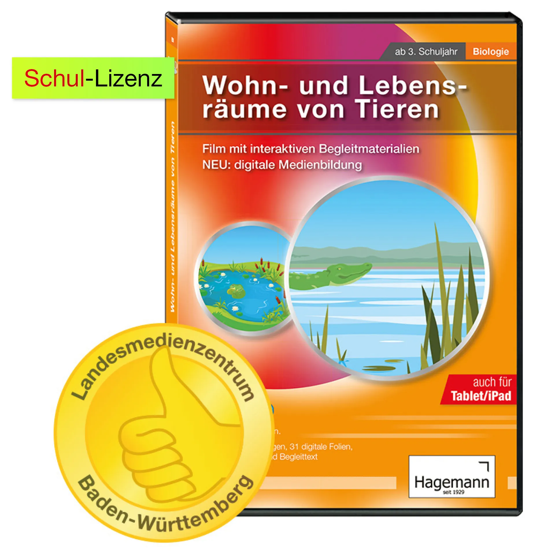 Didaktische DVD "Wohn- und Lebensräume von Tieren", tabletfähig