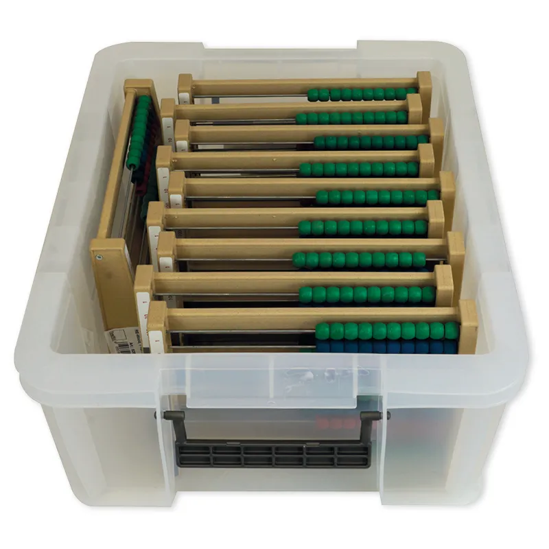 Klassensatz Rechenrahmen Montessori 7-stellig, 10-tlg., in Stapel-Box "Montessori Premium"