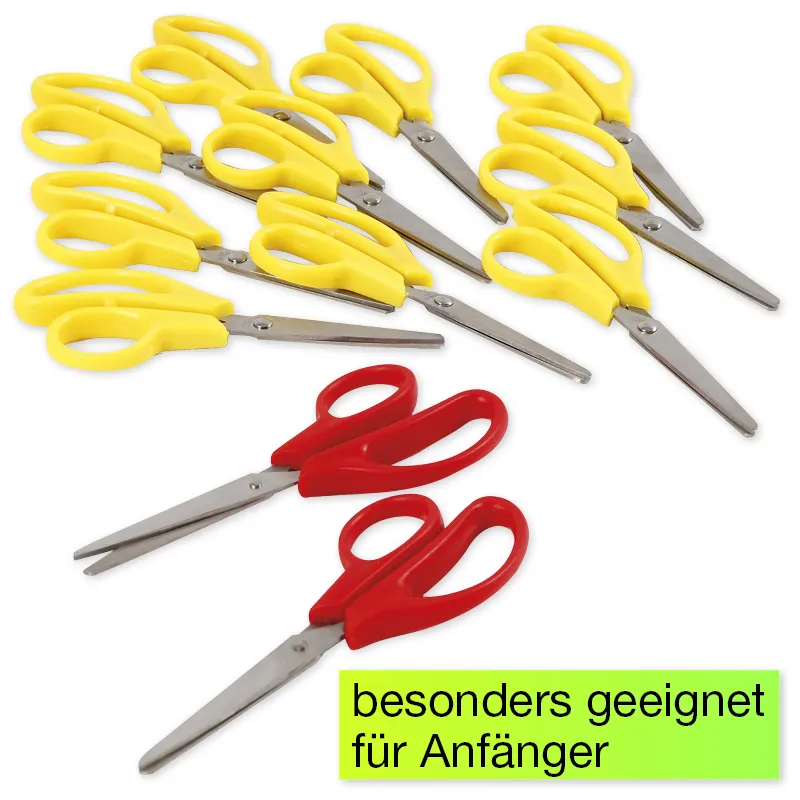 Kinderscheren mit großen Grifflöchern, 12 Stück