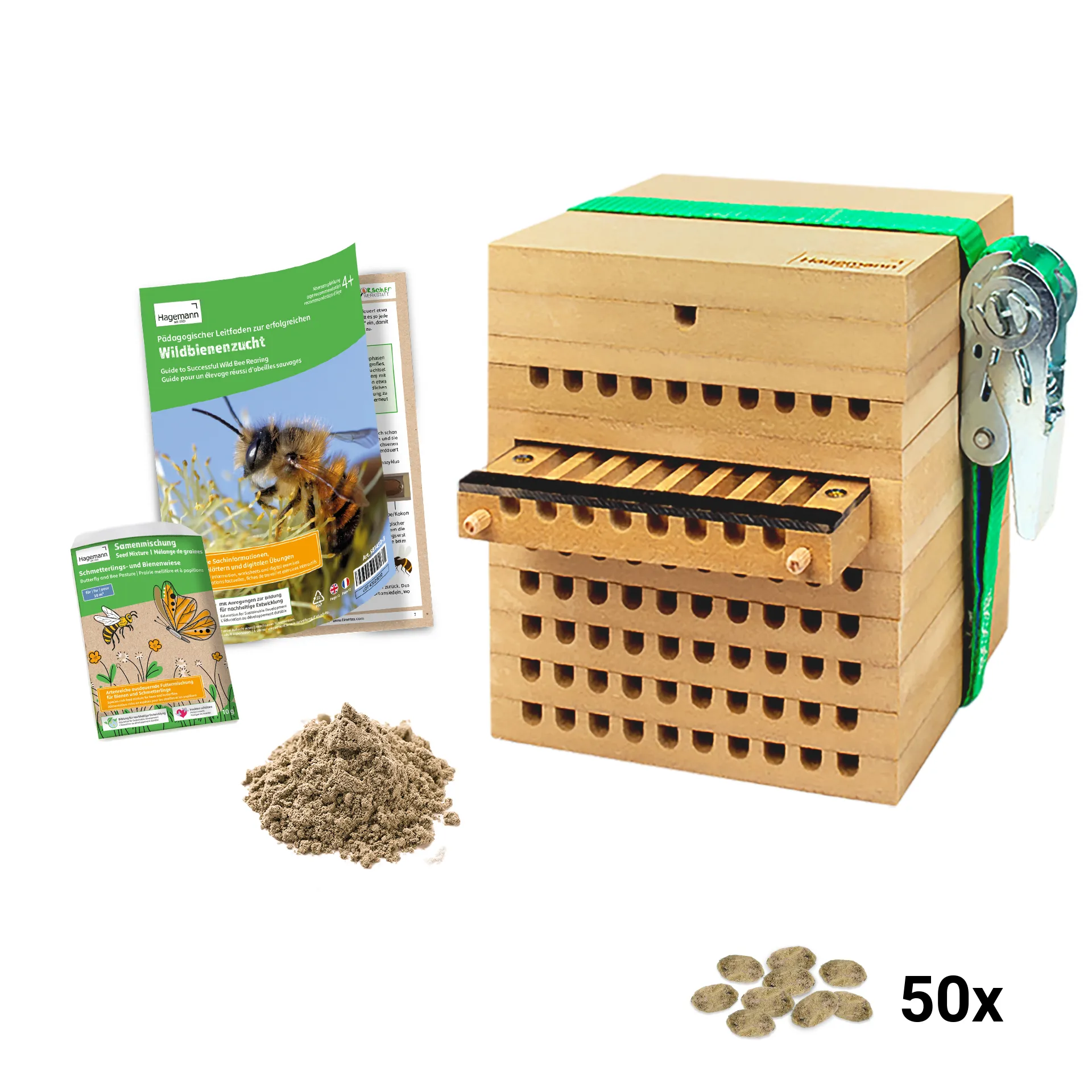 Zuchtset "Wildbienen mit Kokons", Rote Mauerbiene, 5-tlg.