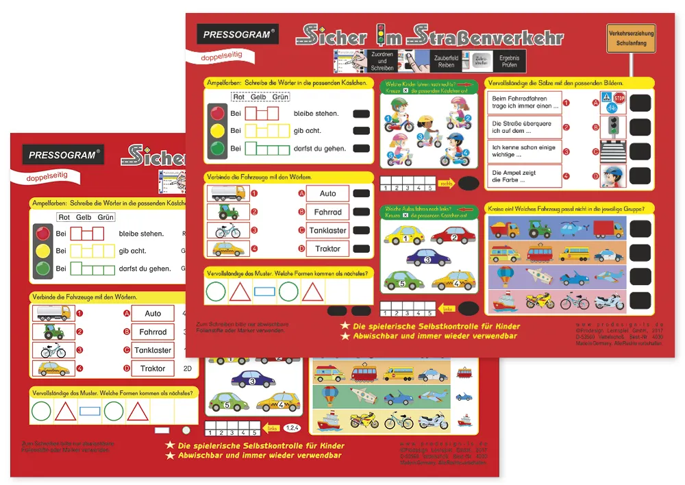 TimeTEX Zaubertafel "Verkehrs-Erziehung" Sicher im Straßenverkehr