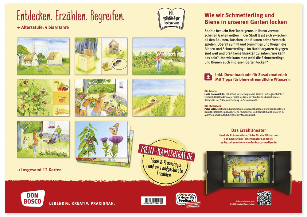 Bildergeschichten-Karten "Wie wir Schmetterling und Biene in unseren Garten locken", 12-tlg.