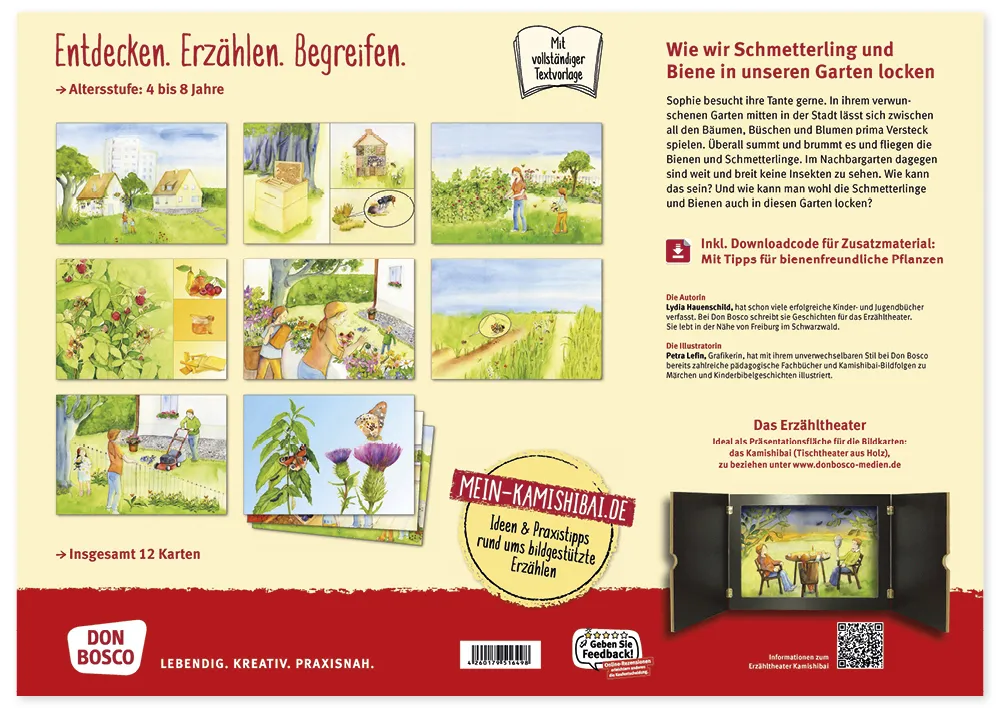 Bildergeschichten-Karten "Wie wir Schmetterling und Biene in unseren Garten locken", 12-tlg.
