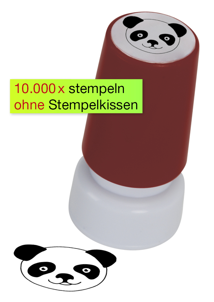 Screentryckstämpel "Perpetuum", "Panda"