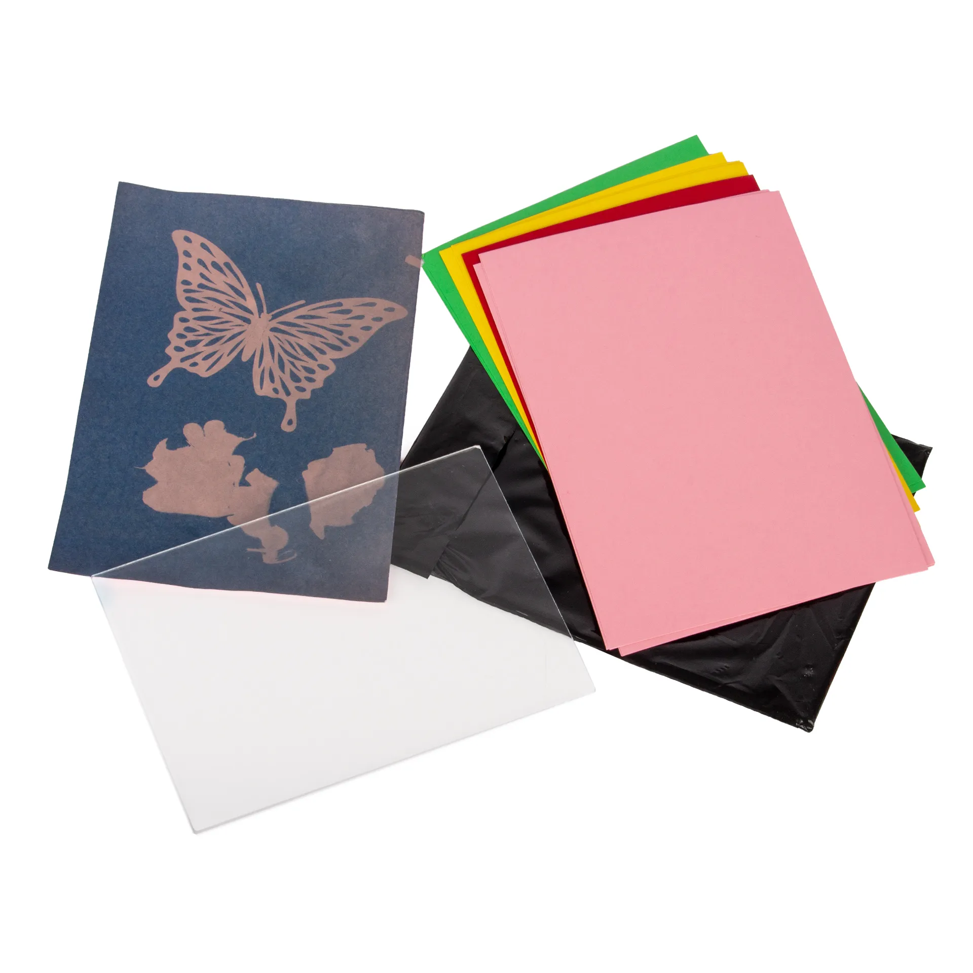 Foto-Solarpapier A5 farbig, mit Fixierscheibe, 16 Blatt