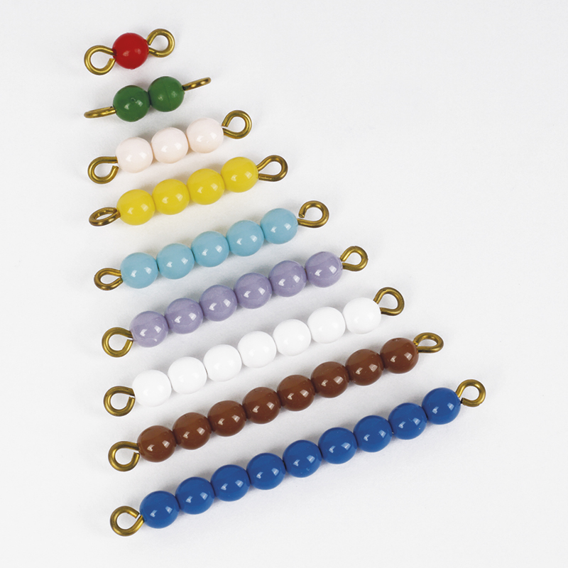 TimeTEX farvede perletrapper 1-9 "Montessori Premium"