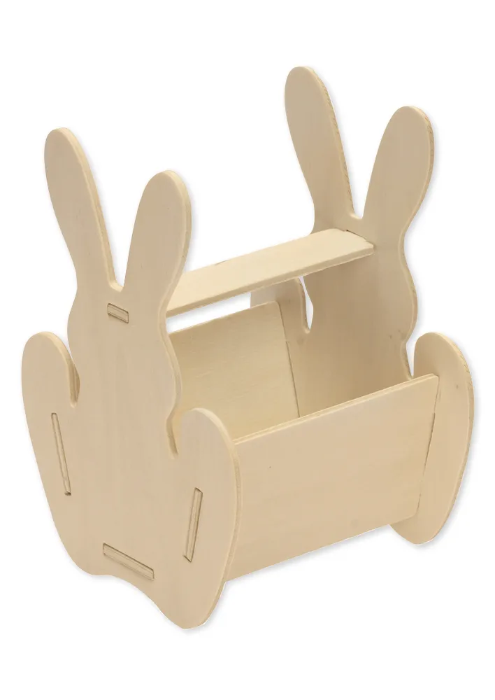 Oster-Körbchen aus Holz, 6 Stück
