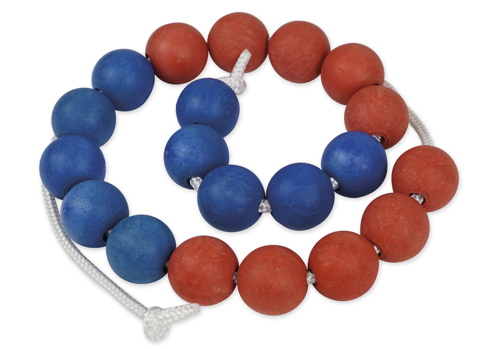 Regnsnöre för demonstration för 20, röd/blå, 5er skift