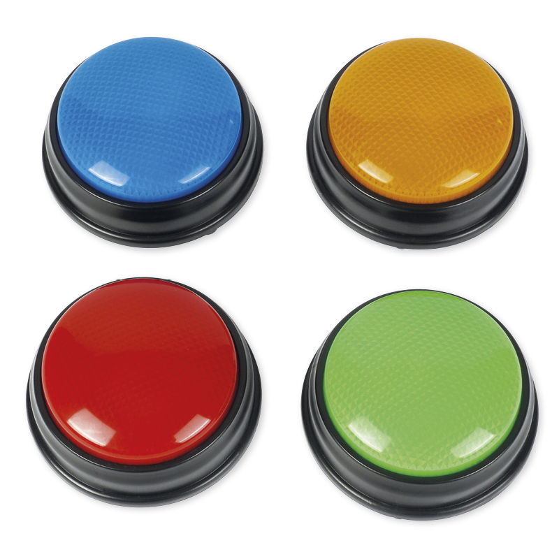 Antwoord buzzers 4-delige set, licht & signaaltonen