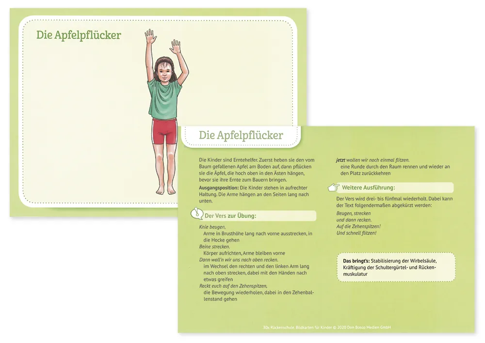 Karten-Set "30x Rückenschule Bildkarten für Kinder" Karten-Set "30x Rückenschule Bildkarten für Kinder"