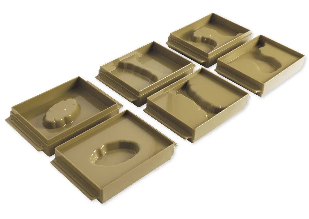 TimeTEX - Tăvițe cu forme de pământ și apă, 10 bucăți "Montessori Premium"