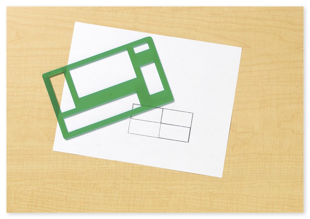 Geometrie-Flächenschablonen, 5 Stück