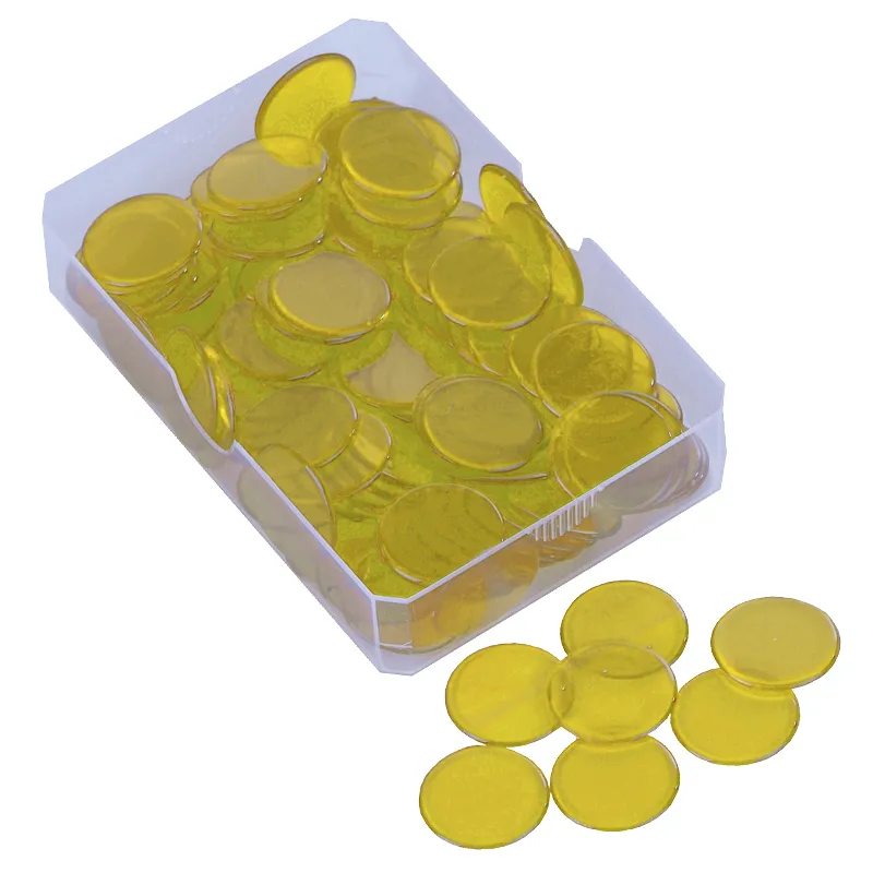 Kunststoff Plättchen transparent, einfarbig, 100 Stück in Box