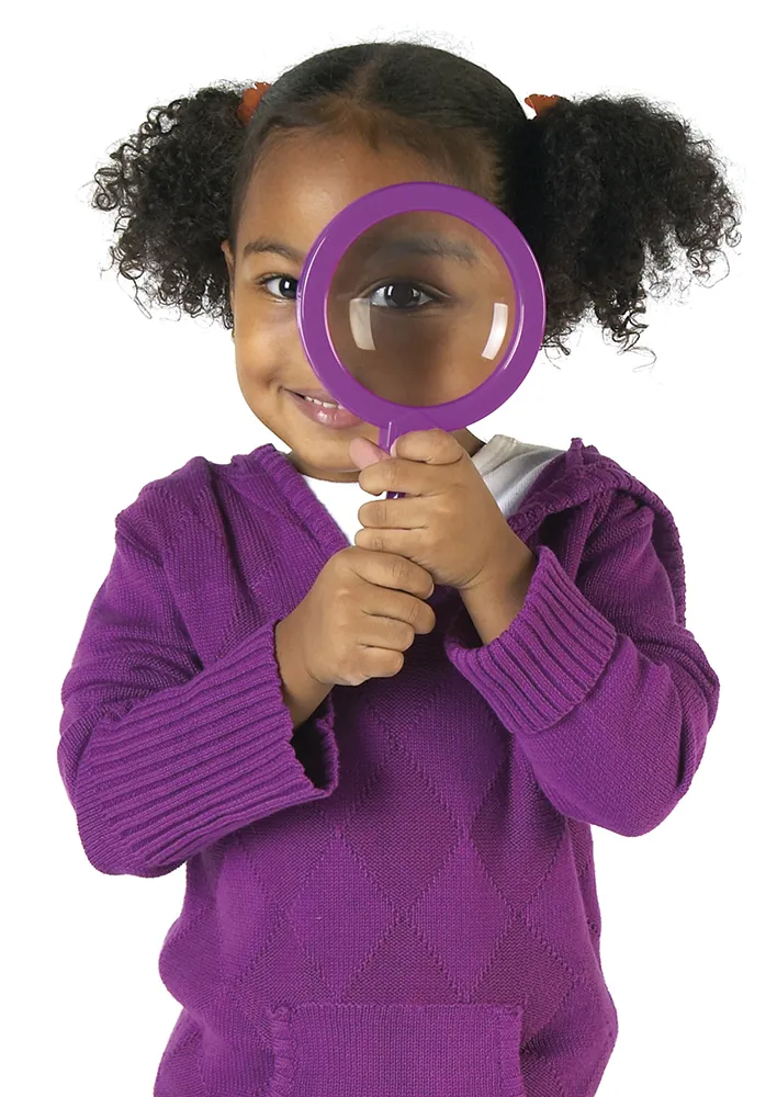 Set med gigantiska förstoringsglas med utfällbart stativ, 6 st.