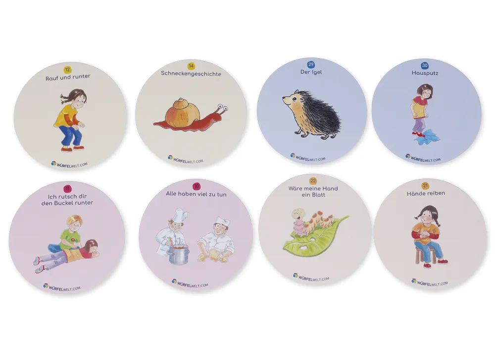 Würfelscheiben "Streichelgeschichten", 30 Stück