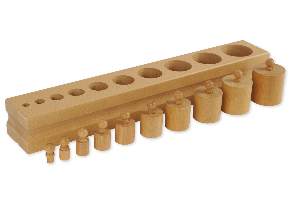 TimeTEX block med cylindrar 1 "Montessori Premium"