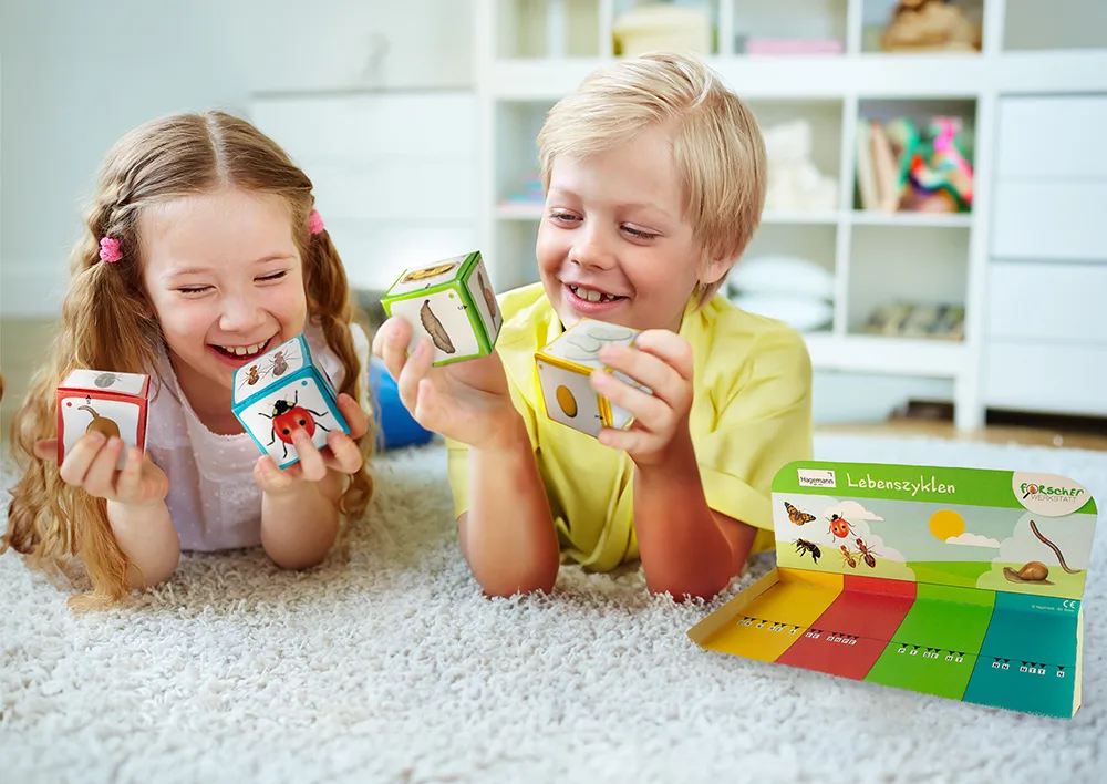 Lernspiel-Würfel "Lebenszyklus Schmetterlinge & Co.", 5-tlg.