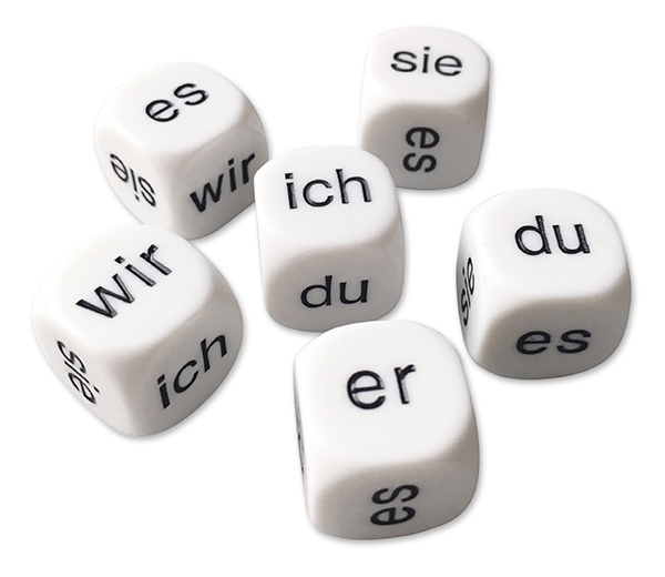 Würfel-Set Deutsch "Personalpronomen" 5-tlg., 16 mm
