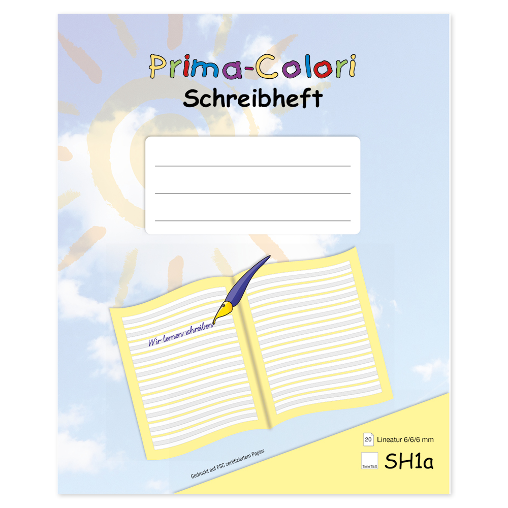 TimeTEX Prima-Colori Schreibheft SH1a