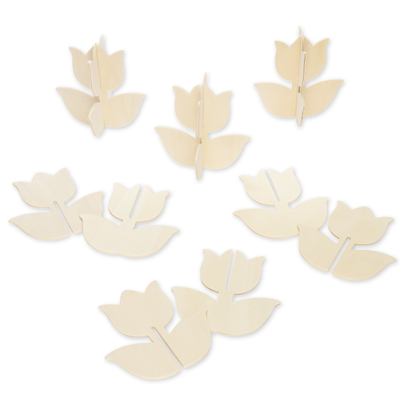 Hagemann Tulpe aus Holz, 12 Stück