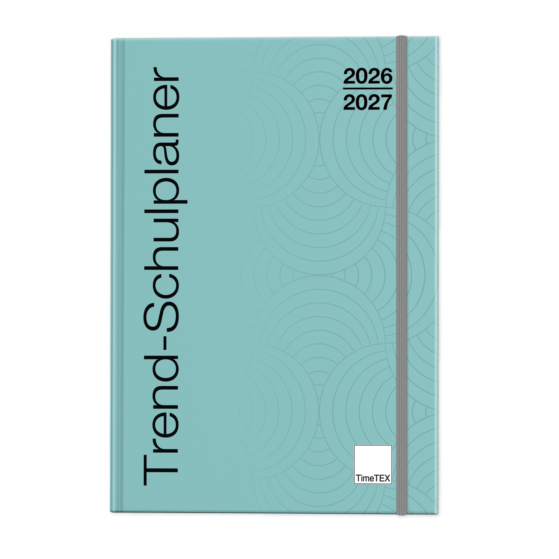 TimeTEX Trend-Schulplaner Hardcover A4-Plus, 2026/2027, lagune