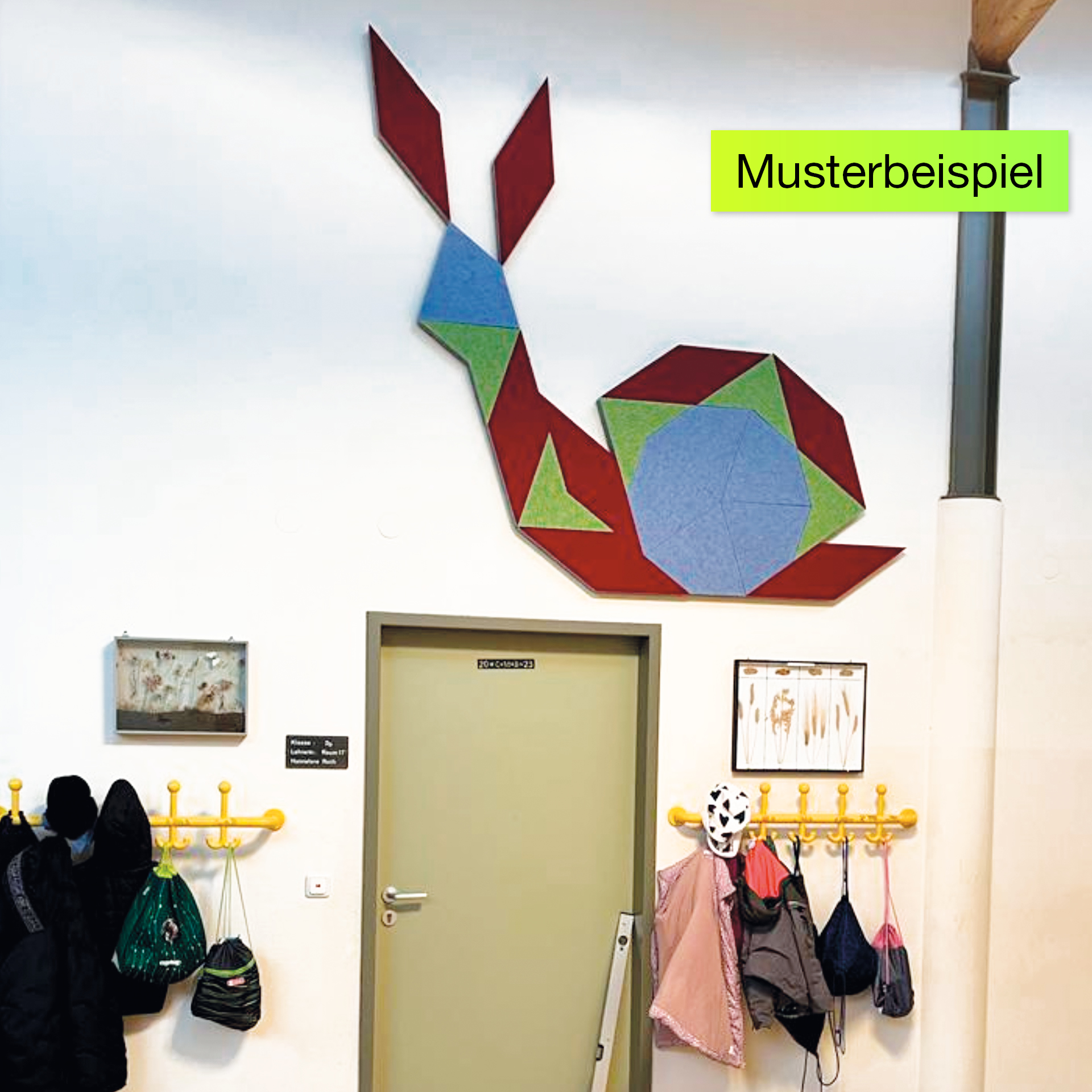 Schallabsorber AcousticArt "Schnecke", 127x105 cm, 19-tlg.