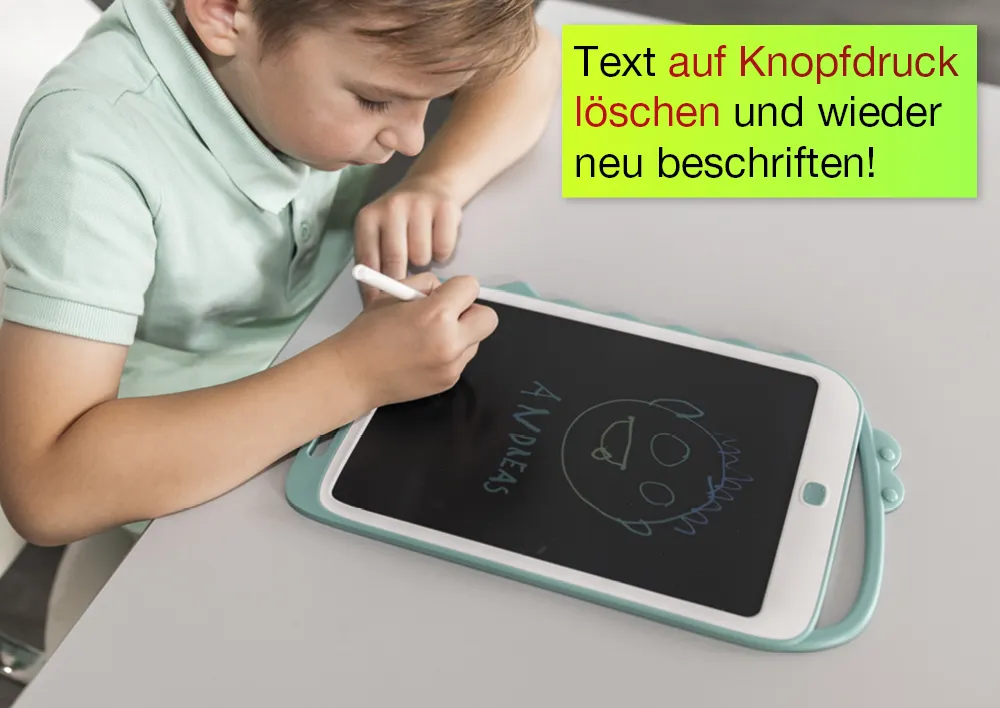 Digitaltavla SDF "A4-S Dino", svart display, färgade pennlinjer