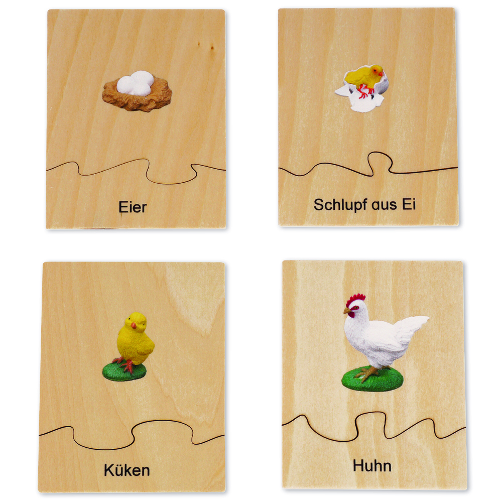 TimeTEX - Ciclul de viață la găini, în cutie din lemn "Montessori Premium" TimeTEX - Ciclul de viață la găini, în cutie din lemn "Montessori Premium"