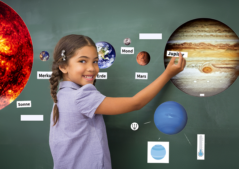 Planeten und Sonnensystem, magnetisch, 73-tlg.