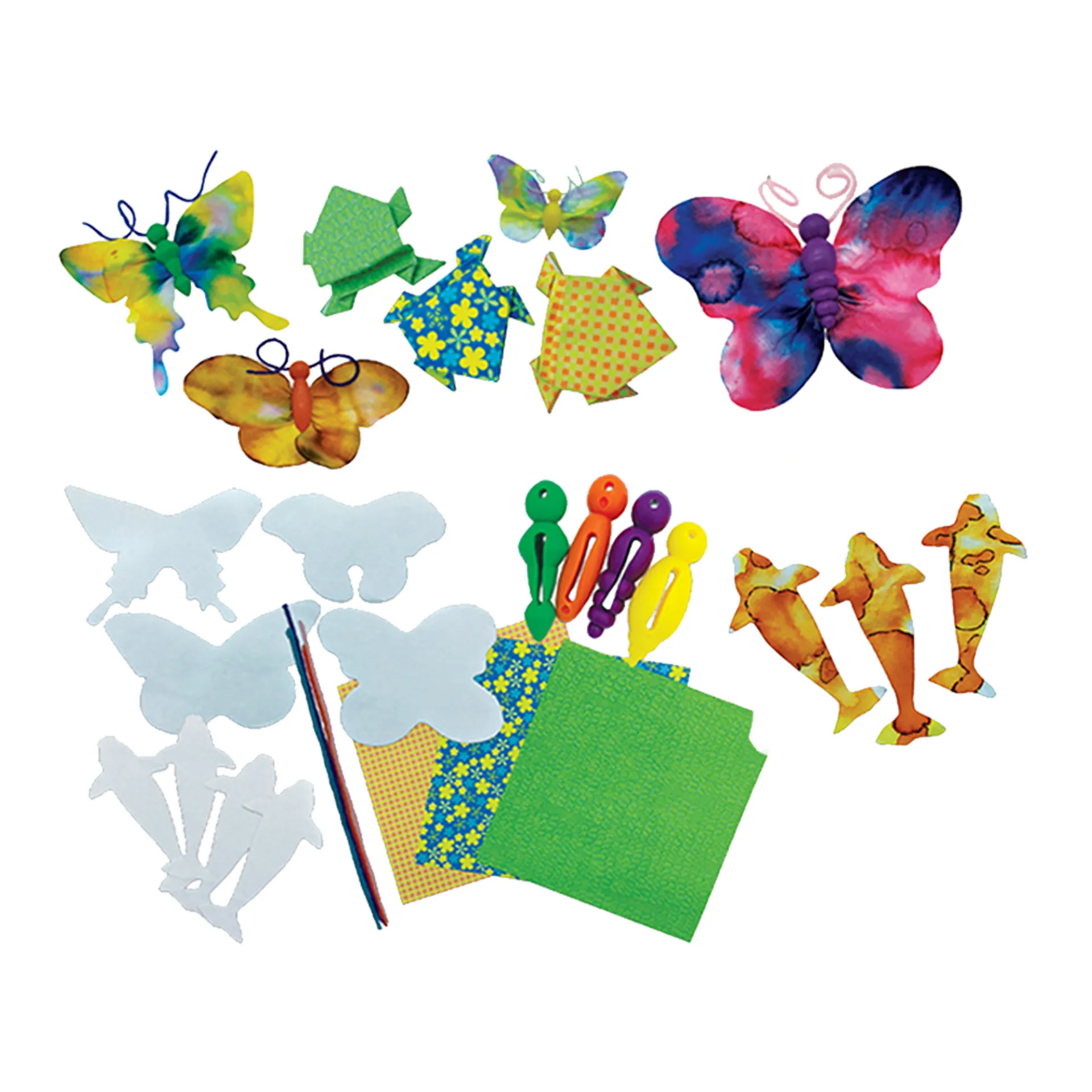 Bastelset "Bunte Schmetterlinge & Co", 19-tlg.