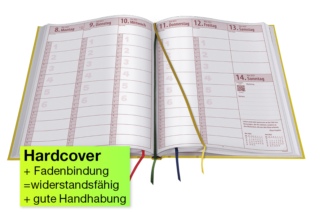System-Schulplaner-Set 2025/2026 A4-Plus, gelb