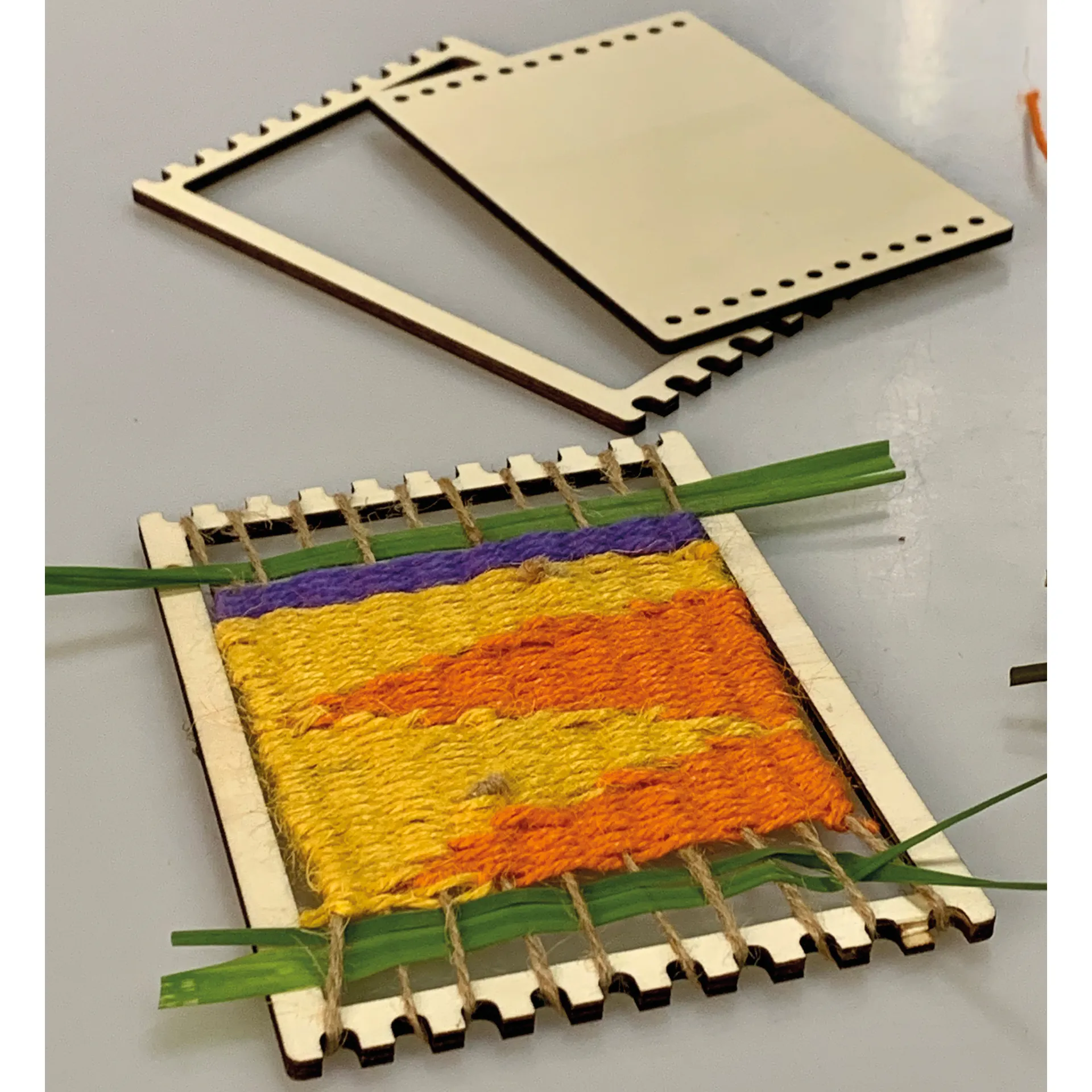 Web- und Fädelrahmen aus Holz, 8-tlg.