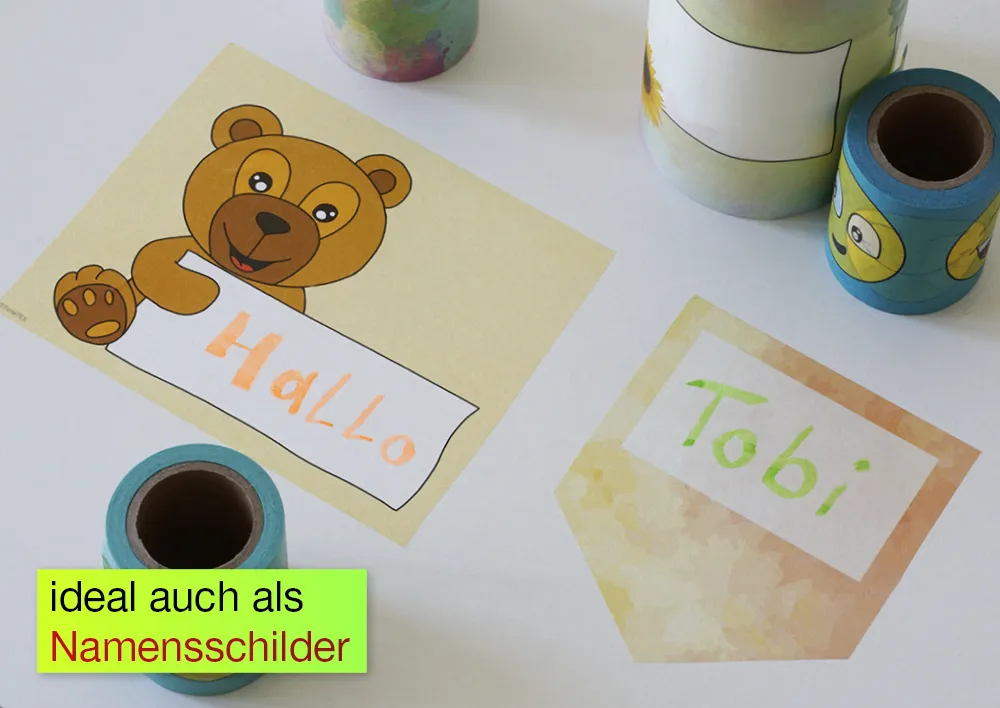 Deko-Band Reispapier 10 cm, selbstklebend + beschriftbar, 10m