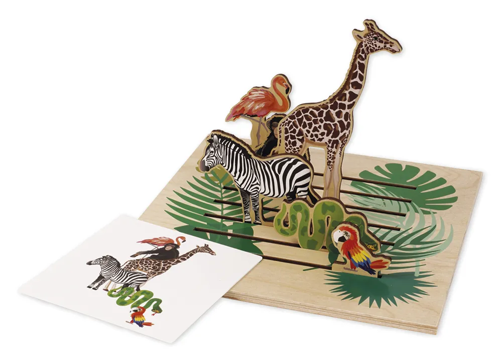 Lernspiel "Blick in den Dschungel", 16-tlg.