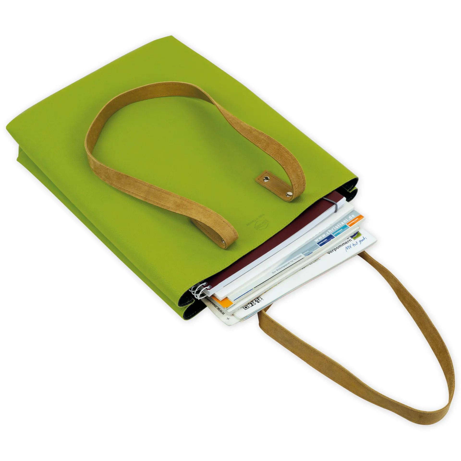 Bolso de hombro "Mali" de cuero de manzana