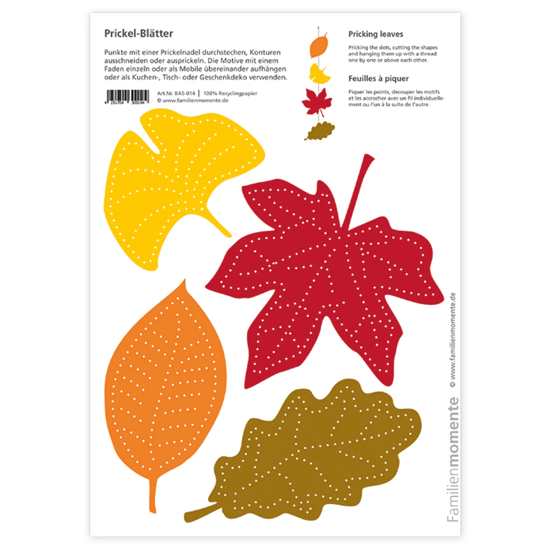 Prickelmotiv DIN A5, 10 Bögen