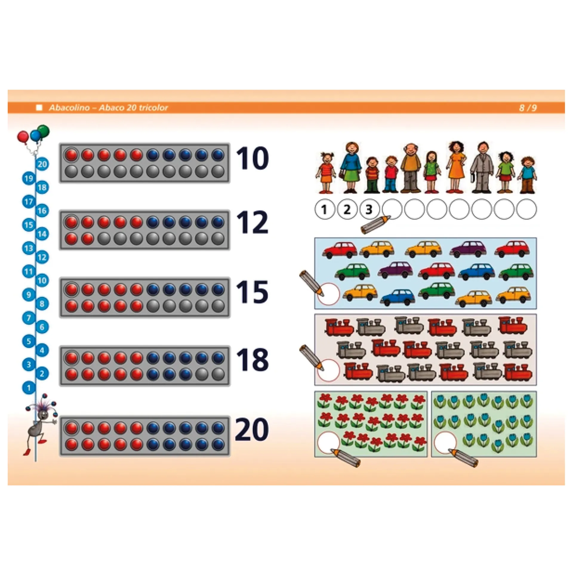 Arbeitsheft "Abacolino - Abaco 20 tricolor", 24 Seiten