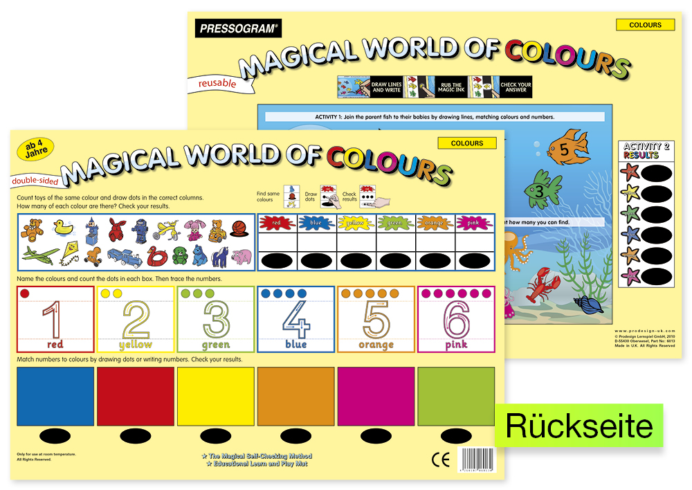 Tablero mágico TimeTEX "Mundo de colores" (inglés)