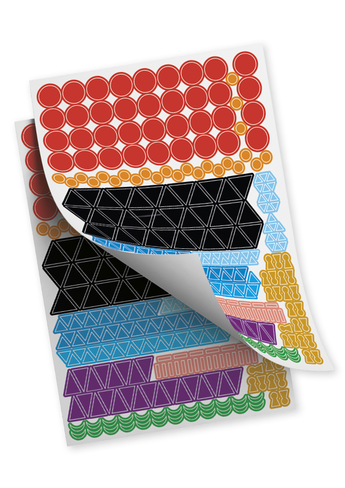 TimeTEX Set Aufkleber Wortarten-Symbole, 1.136-tlg. "Montessori Premium"