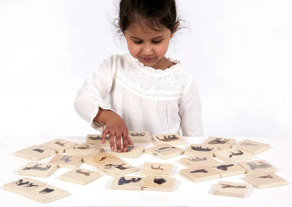 Mor och barn Memo Spel "Vilda djur" 28 delar