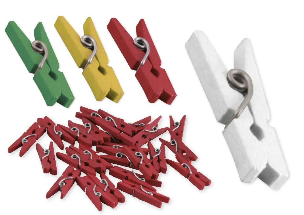 Holz-Klammern 25 mm (für Markierungen), 50 Stück