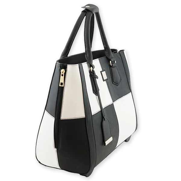 TimeTEX Handtaschen-Trolley "Bella", schwarz-weiss II./SO
