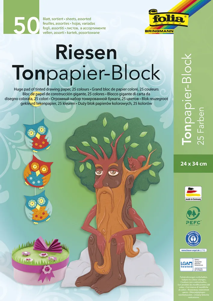 Block Tonpapier, 50 Blatt