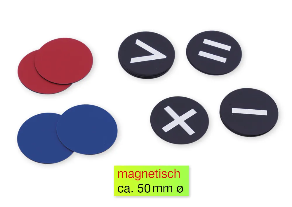 Magnetische fiches-set met rekentekens, 125-delig, in koffer