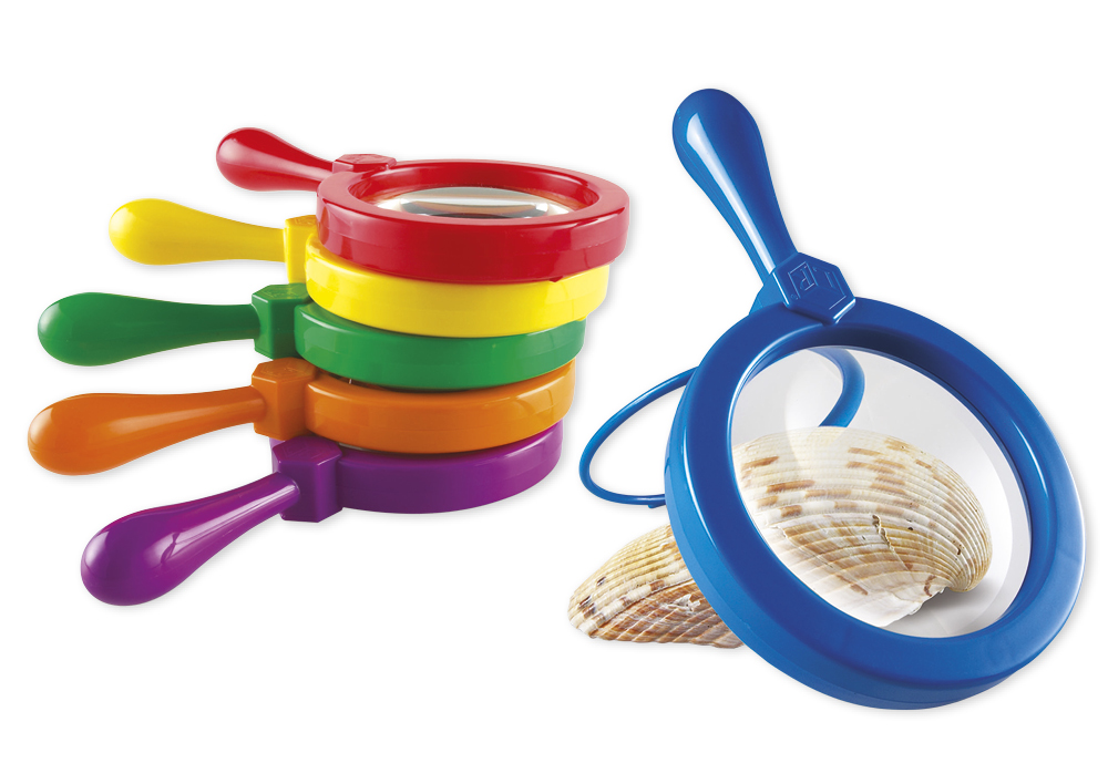 TimeTEX Set Riesen-Lupen mit Ständer zum Ausklappen, 6-tlg.