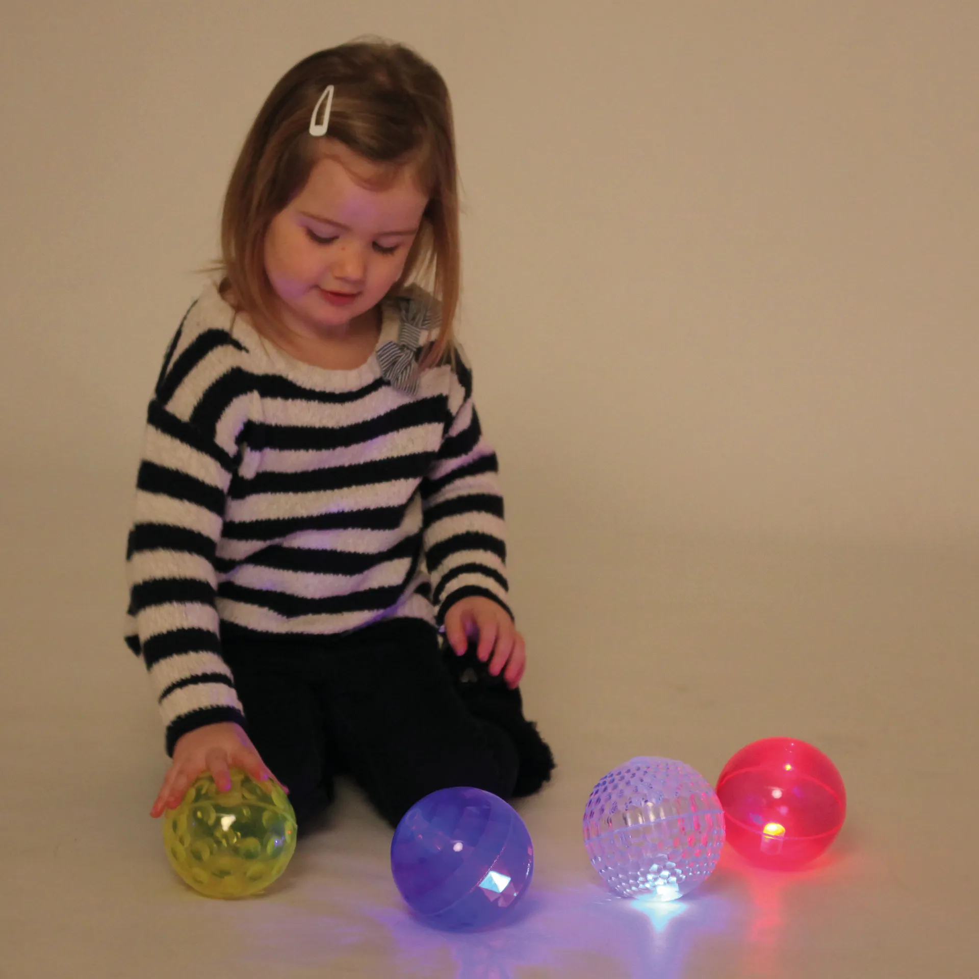 Sensorik-Leuchtbälle, 4 Stück